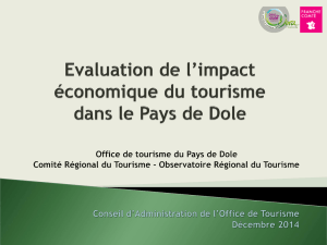 Impact économique du tourisme sur le Pays de Dole