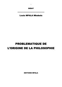 La philosophie - Professeur Abbé Louis Mpala