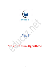 Structure d`un Algorithme