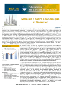 Malaisie : cadre économique et financier