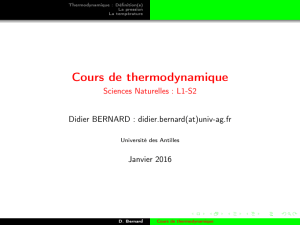 Cours de thermodynamique - e-Cursus