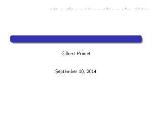 Gilbert Primet September 10, 2014