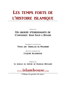 Les temps forts de l`histoire islamique