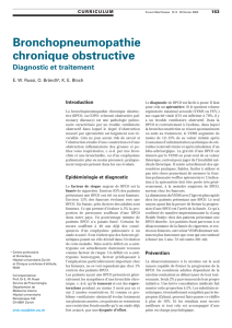 Bronchopneumopathie chronique obstructive: Diagnostic et
