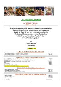 les buffets froids - La Table de Cana Montpellier