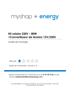 Kit solaire 230V – 80W +Convertisseur de tension 12V/230V