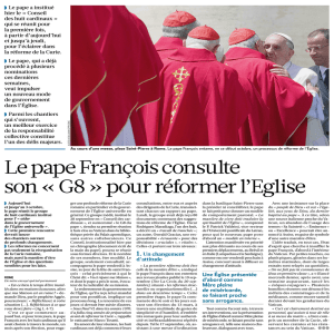 Le pape François consulte son « G8 » pour réformer l`Eglise