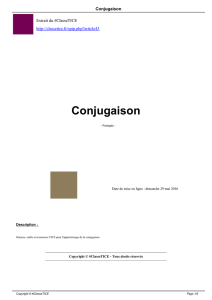 Conjugaison - ClasseTICE