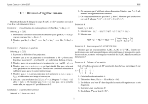 TD 1 : Révision d`algèbre linéaire