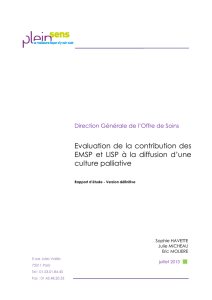 Rapport sur la diffusion d`une culture palliative