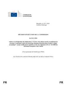 COMMISSION EUROPÉENNE Bruxelles, le 18.11.2016 C(2016