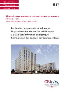 Qualité environnementale des bâtiments de bureaux