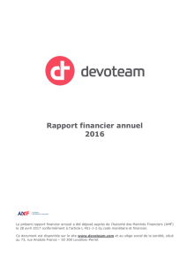 Rapport financier annuel 2016