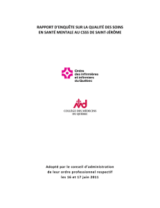 rapport d`enquête sur la qualité des soins en santé