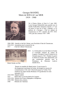 Georges MANDEL Maire de SOULAC sur MER 1919 – 1940