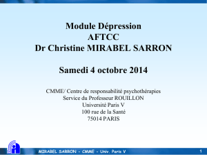 Dr Christine MIRABEL SARRON LA DEPRESSION