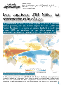 Les caprices d`El Niño, ici sécheresse et là déluge