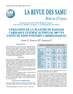 utilisation de la planche de massage cardiaque externe autopulse