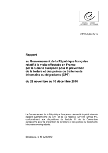 Rapport CPT - France - visite 2010
