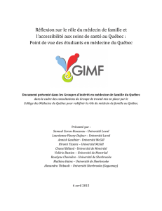 Réflexion sur le rôle du médecin de famille et l