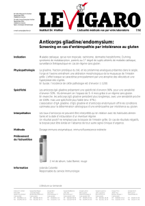 Anticorps gliadine/endomysium