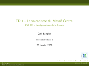 TD 1 - Le volcanisme du Massif Central