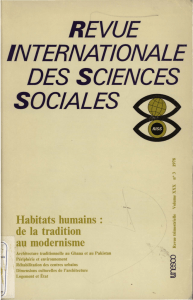 REVUE INTERNATIONALE DES SCIENCES SOCIALES