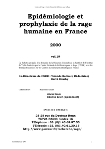 Prophylaxie de la rage humaine en France