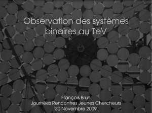 Observation des systèmes binaires au TeV