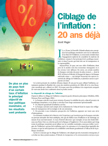 Ciblage de l`inflation : 20 ans déjà
