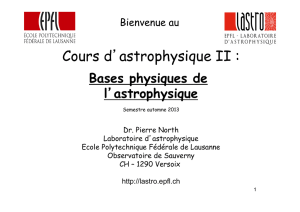 Cours d`astrophysique II