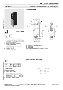 Accessoires : Encombrement Raccordement électrique FRK 92 Ex i