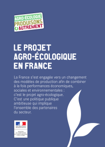 Le projet agro-écologique français