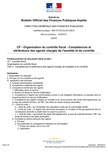 Compétences et attributions des agents - BOFiP