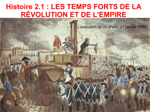 Histoire 2.1 : LES TEMPS FORTS DE LA RÉVOLUTION ET DE L