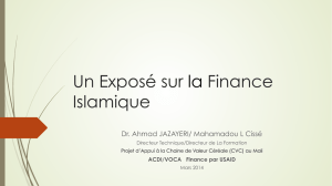 Un Exposé sur la Finance Islamique