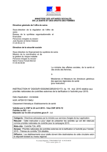 l`instruction n°DGOS/R1/DSS/MCGR/2015/173