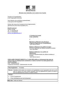 Circulaire DHOS/P1/2005/327 - Ministère des Affaires sociales et de