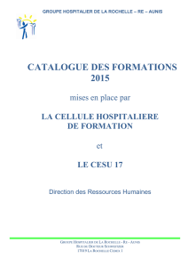 la cellule hospitaliere de formation