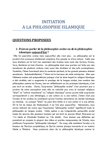 initiation a la philosophie islamique
