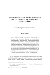 la communication institutionnelle online dans les