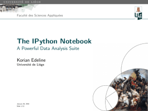 The IPython Notebook - Montefiore Institute ULg
