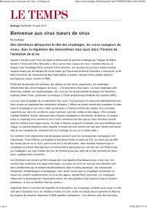 Bienvenue aux virus tueurs de virus - LeTemps.ch