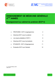 IUMG - Enseignement de médecine générale - ECP 4