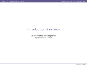Introduction à python - Jean