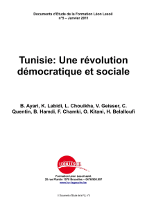 Tunisie: Une révolution démocratique et sociale