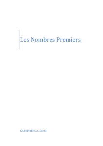 Les Nombres Premiers