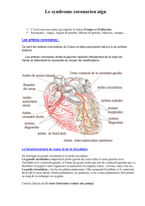 Le syndrome coronarien aigu