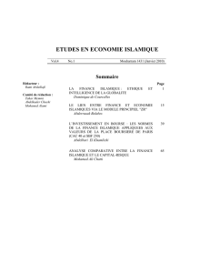 etudes en economie islamique