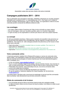 Campagne publicitaire 2011 – 2014